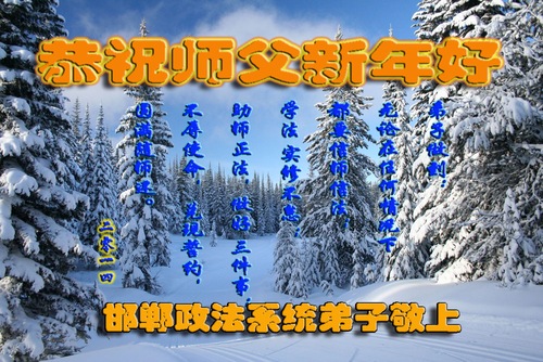 Image for article Falun Dafa Practitioners in Government Agencies in China Respectfully Wish Revered Master a Happy New Year (12 greetings) (Images)