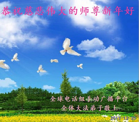 Image for article Falun Dafa Practitioners from Outside China Respectfully Wish Revered Master Happy New Year (Images)