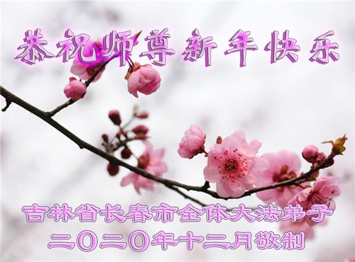 Image for article Falun Dafa Practitioners from Changchun Respectfully Wish Master Li Hongzhi a Happy New Year (22 Greetings)