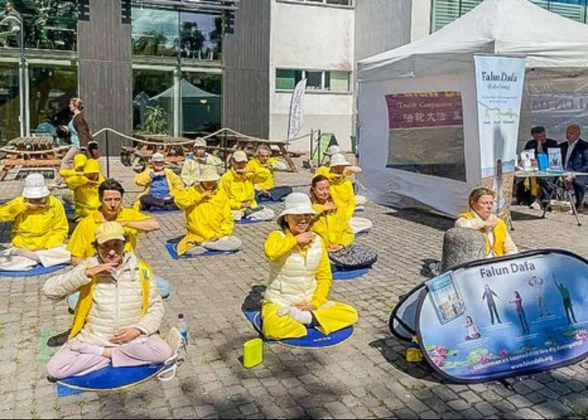 Image for article Visby, Sweden: Falun Gong Practitioners Participate in Political Forum Week