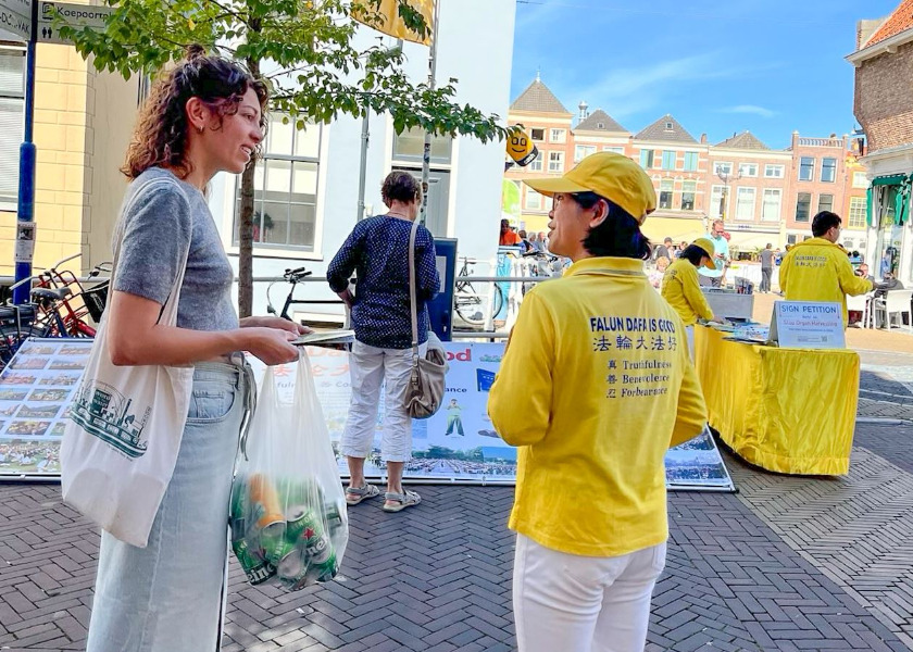 Image for article Netherlands: Falun Dafa Event in Delft Draws Public Support