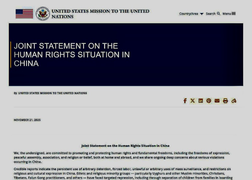 Image for article Joint Statement Issued by 15 UN Members Opposes the CCP’s Religious Persecution Including Falun Gong