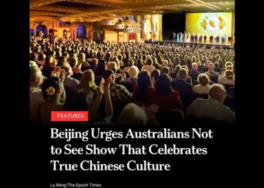 Image for article Australia: CCP’s Bomb Threats and Attempts to Interfere with Shen Yun Strongly Criticized
